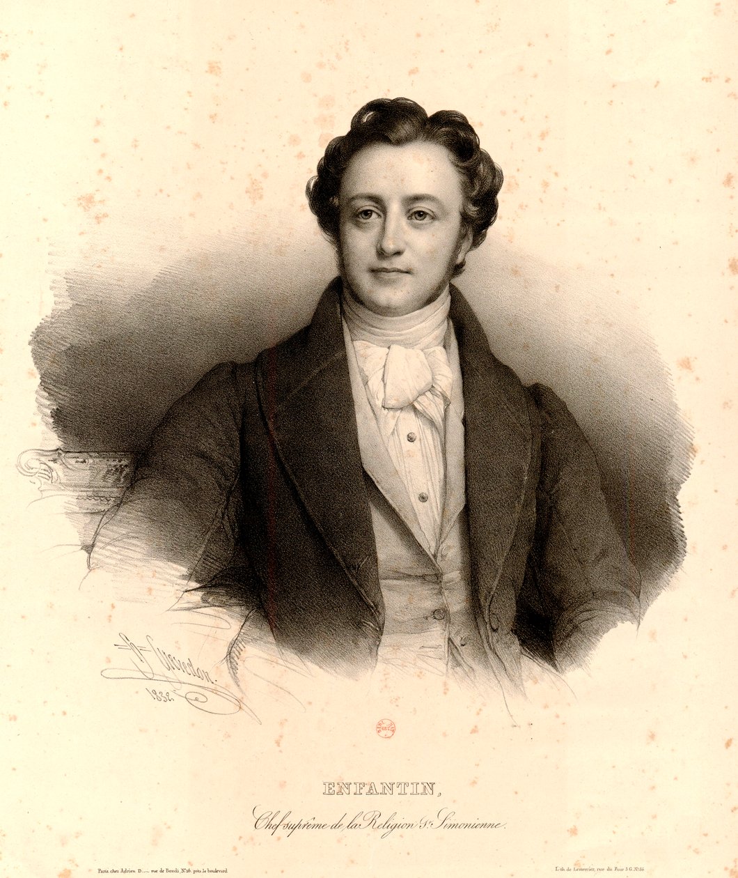 Enfantin Chef suprême de la Religion Saint-simonienne - Henri Grevedon