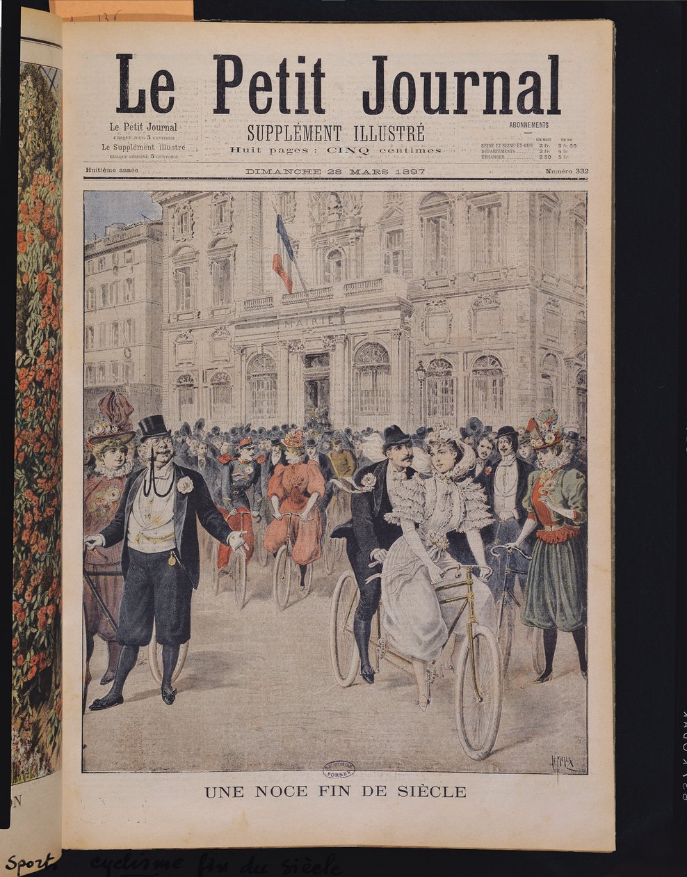 Un mariage à vélo, illustration de couverture de 
