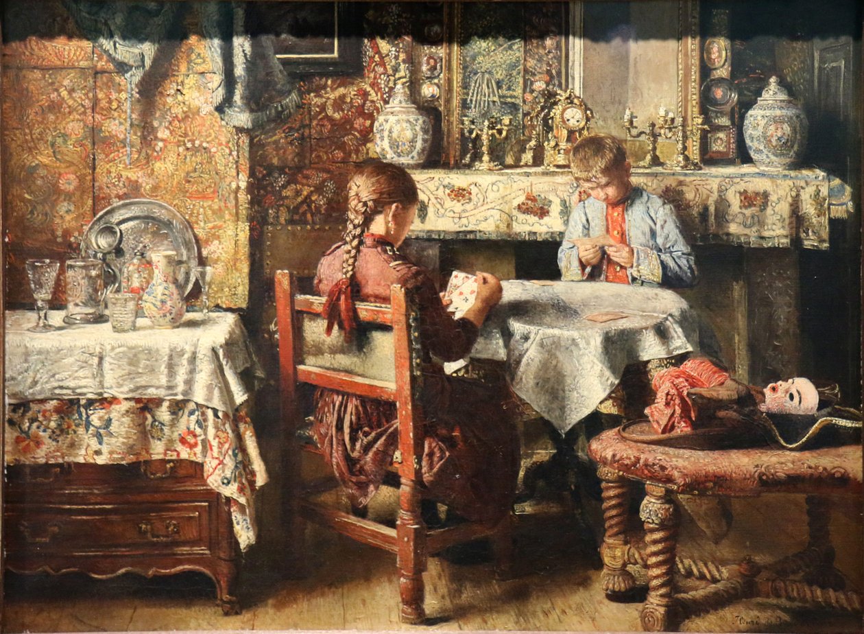 Partie de cartes - Henri de Braekeleer