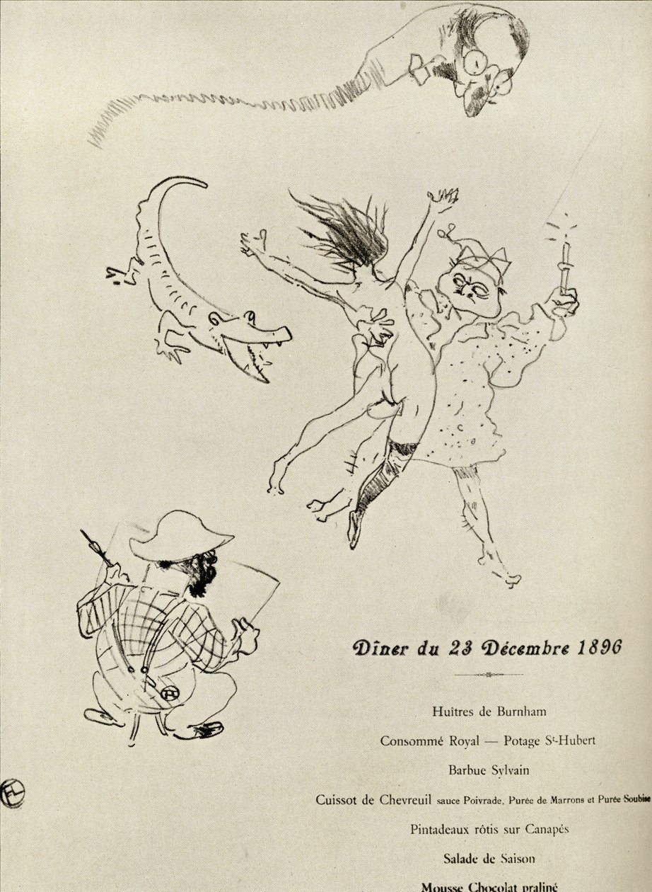 Menu du Crocodile, 1896, de 