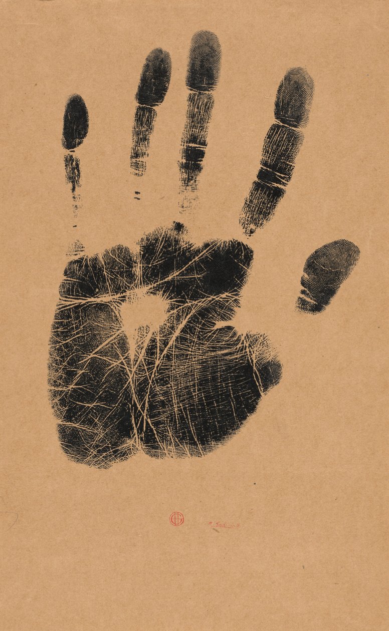 Die linke Hand des Künstlers - Henri-Charles Guérard