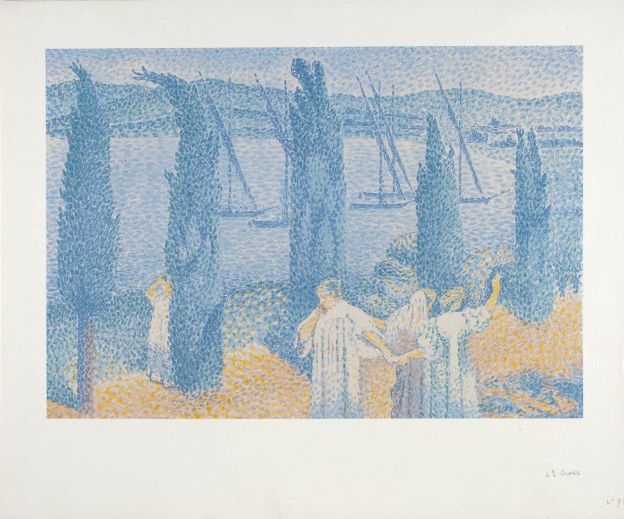 La Promenade Ou Les Cypres - Henri-Edmond Cross