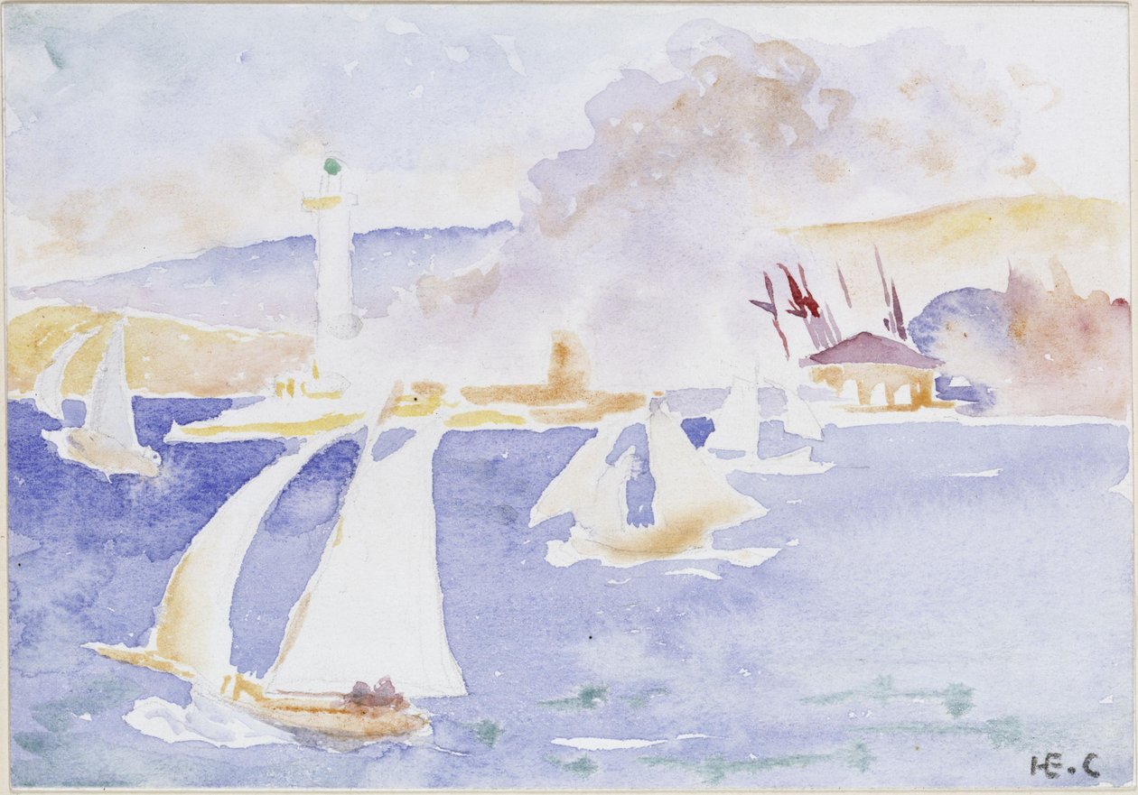 Côte maritime avec phare et maison - Henri-Edmond Cross