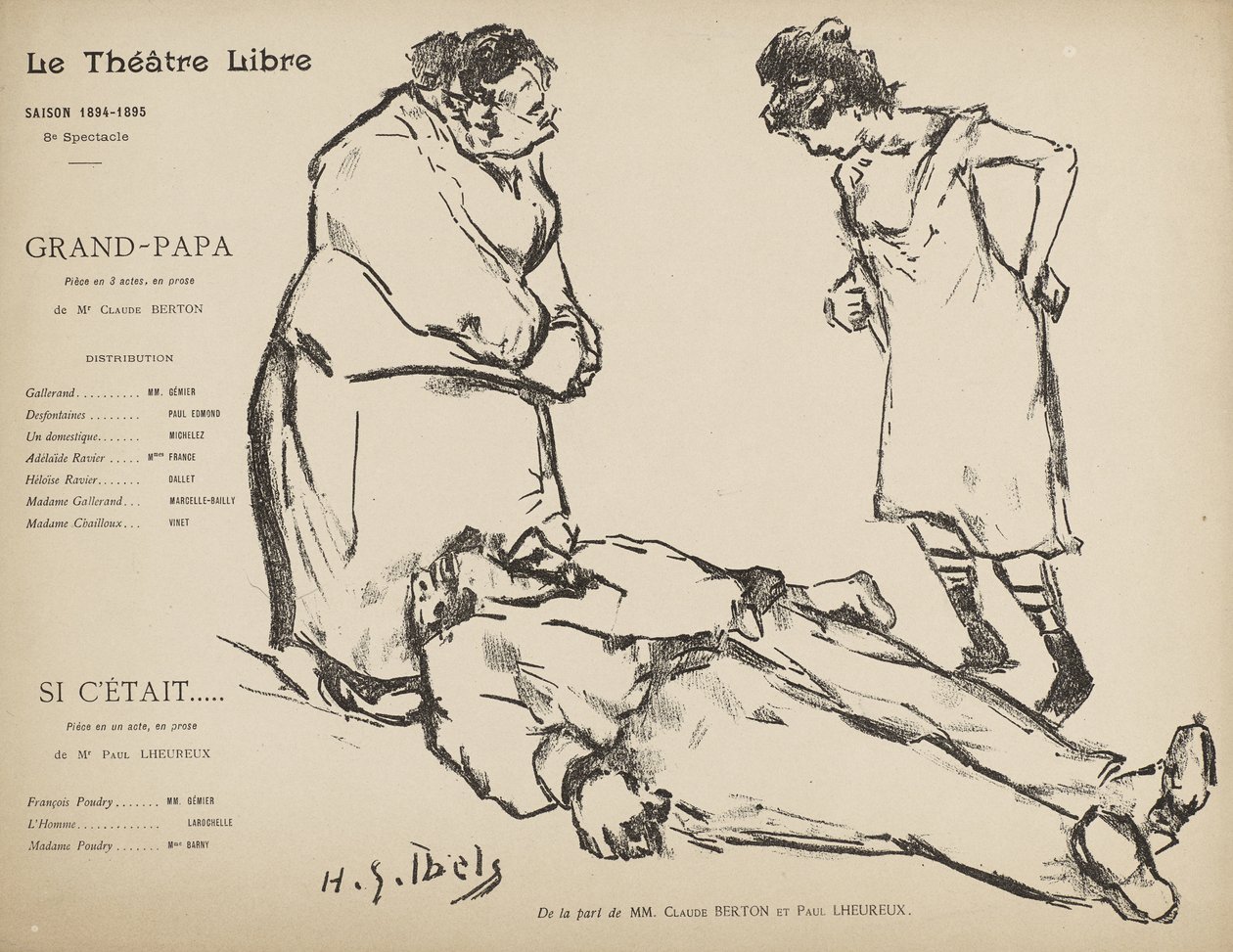 Programme pour la production du Théâtre Libre de Grand Papa et Si l