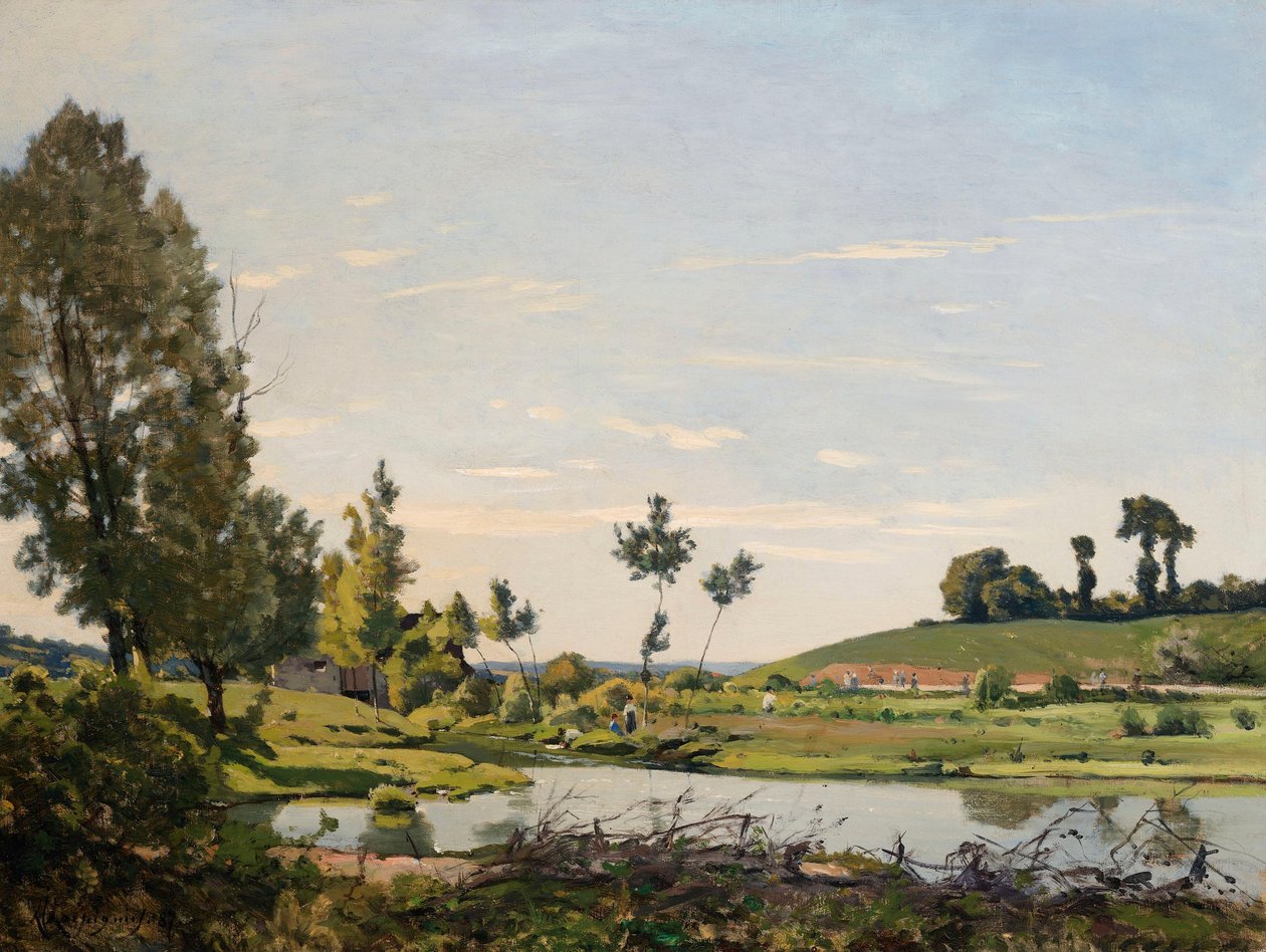 Une scène au bord d