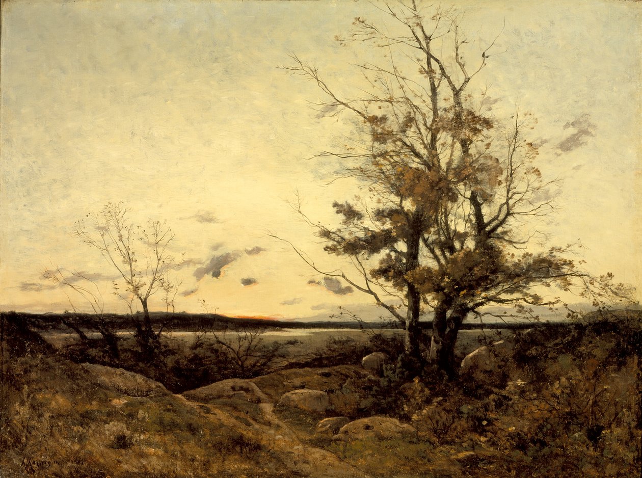 Paysage au coucher du soleil - Henri-Joseph Harpignies