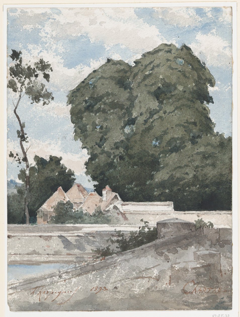 Vue depuis les remparts de Chartres - Henri-Joseph Harpignies