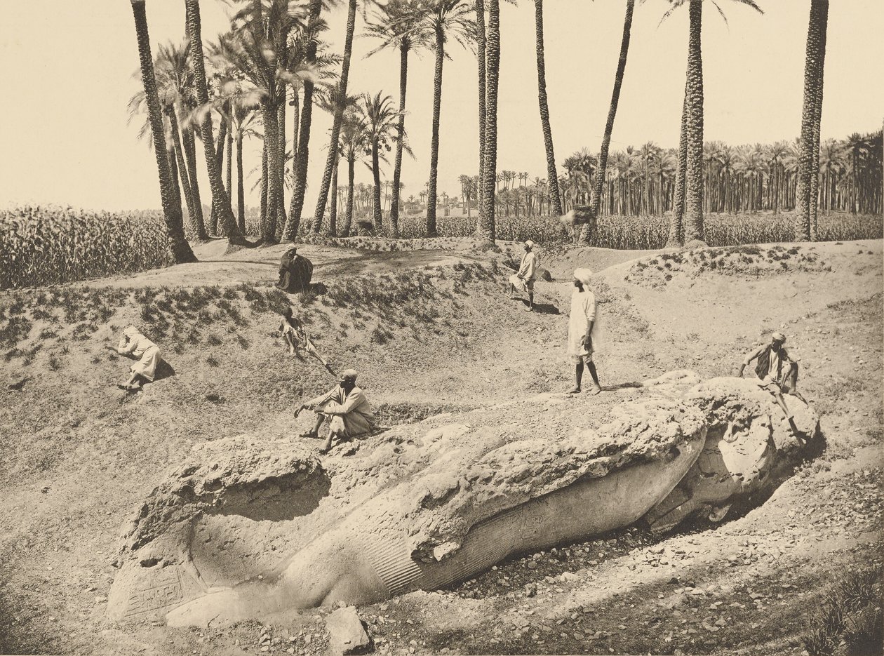 Statue de Sésostris Renversée (Saqqarah) - Henri Béchard