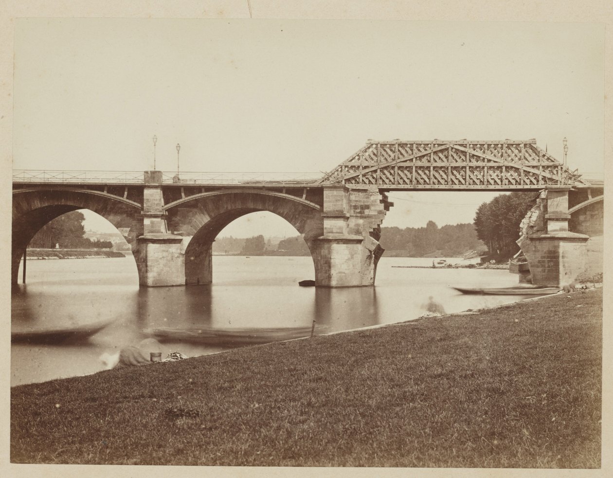 Le Pont de Saint-Cloud après la guerre franco-prussienne - Henri Bevan