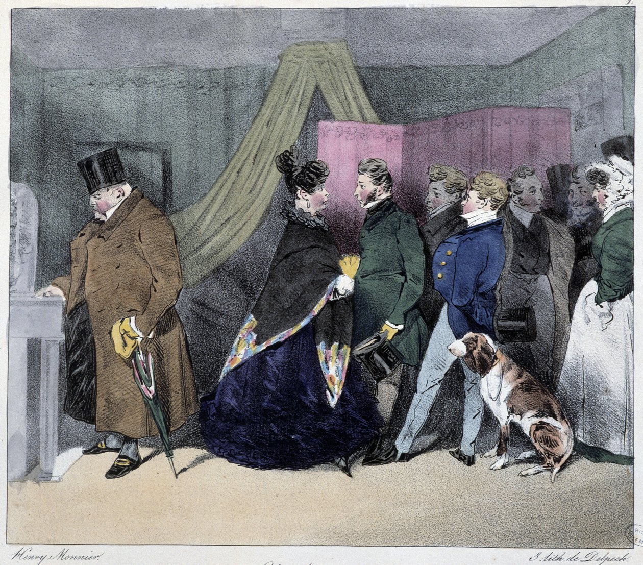Indiscrétion - dans « Esquisses parisiennes » par Henri Monnier, éd. Delpech, Paris - Henri Bonaventure Monnier
