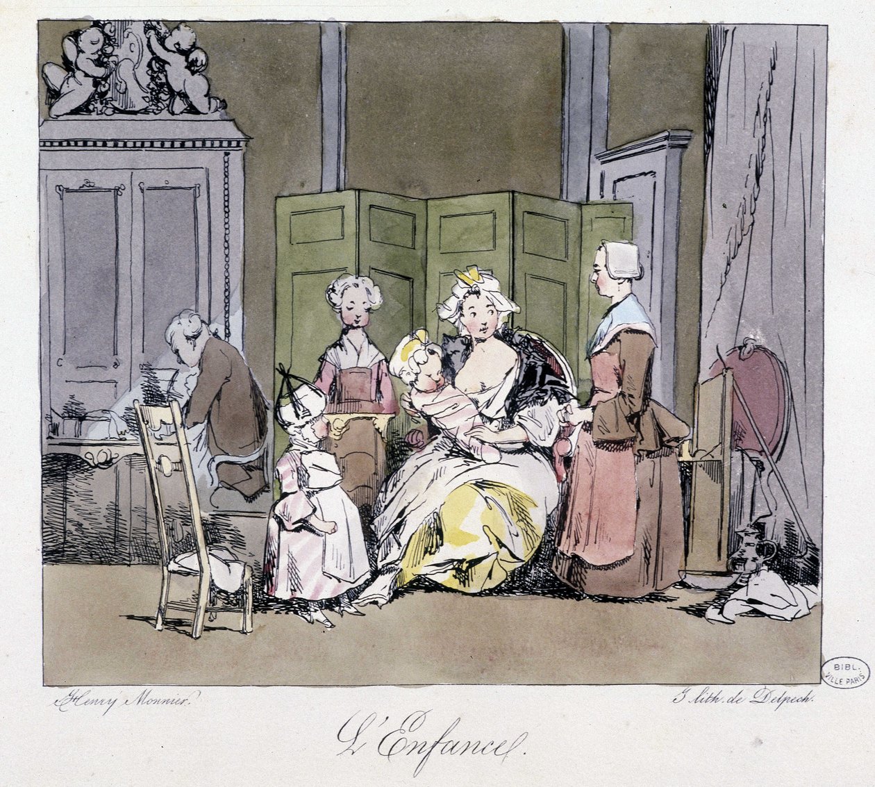 Nourrice, domestiques, bébé et enfant dans l