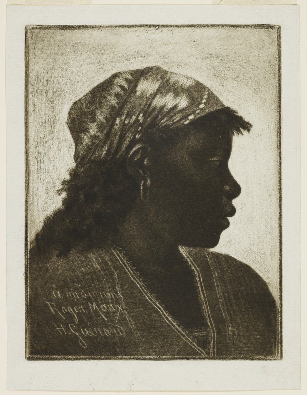 Tête de négresse, vers 1888 - Henri Charles Guérard
