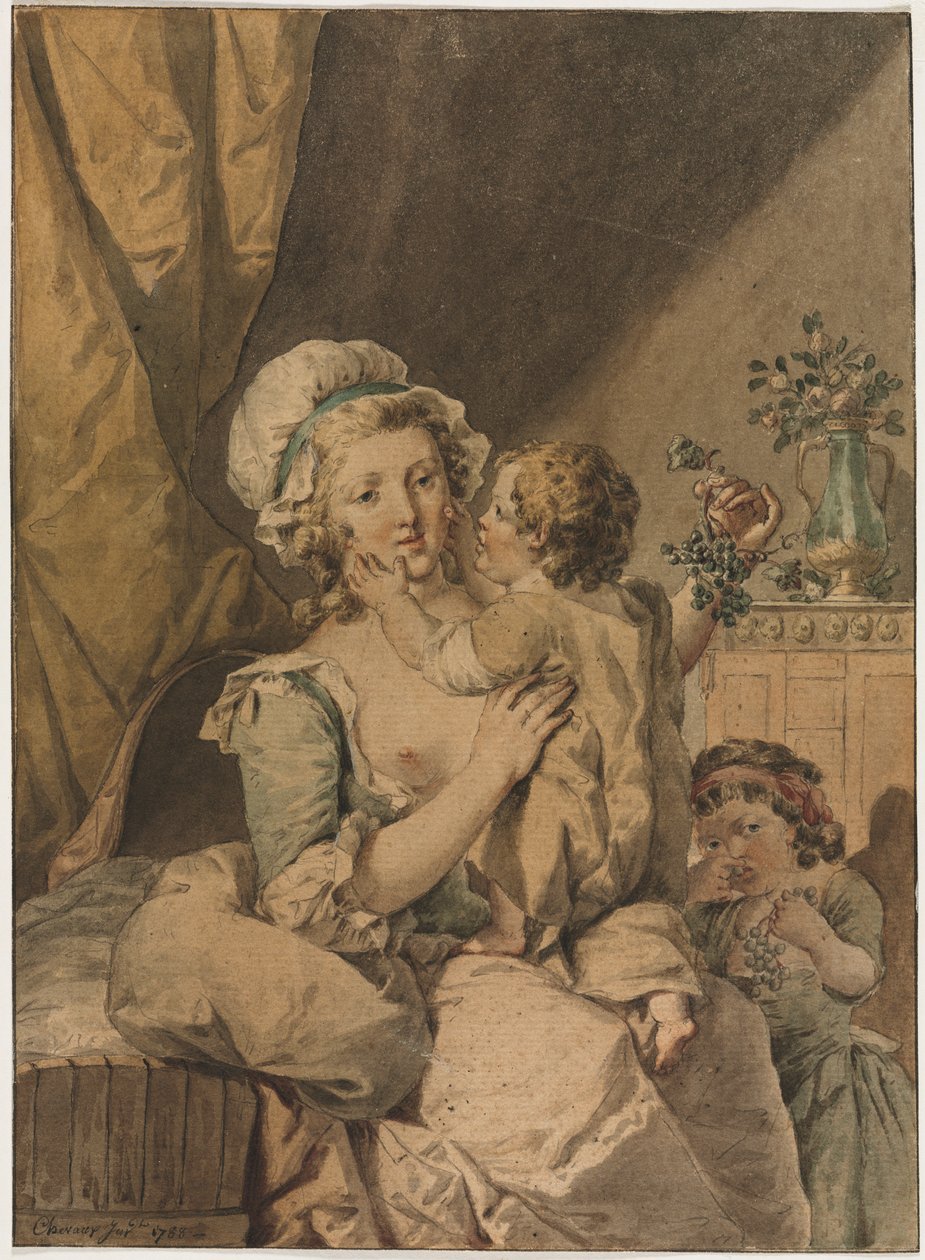 Mère avec deux enfants - Henri Chevaux