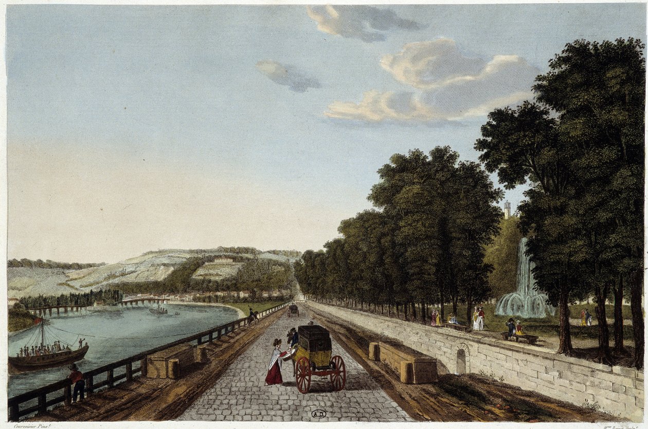 Vue de la terrasse du Parc St Cloud - dans "Vues de Paris" par Courvoisier - Henri Courvoisier Voisin