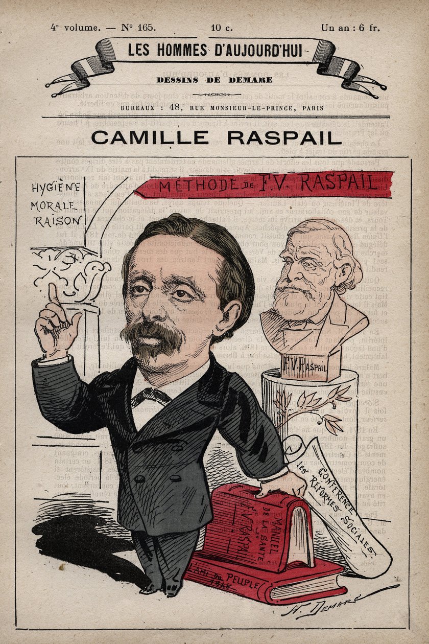 Caricature de Camille Raspail 1827-1893 politicien anglais de 