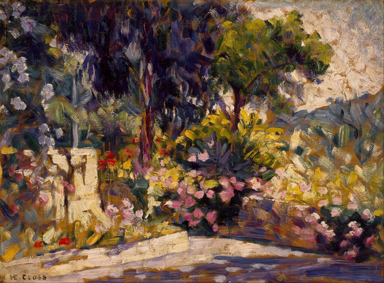 La terrasse fleurie - Henri-Edmond Cross