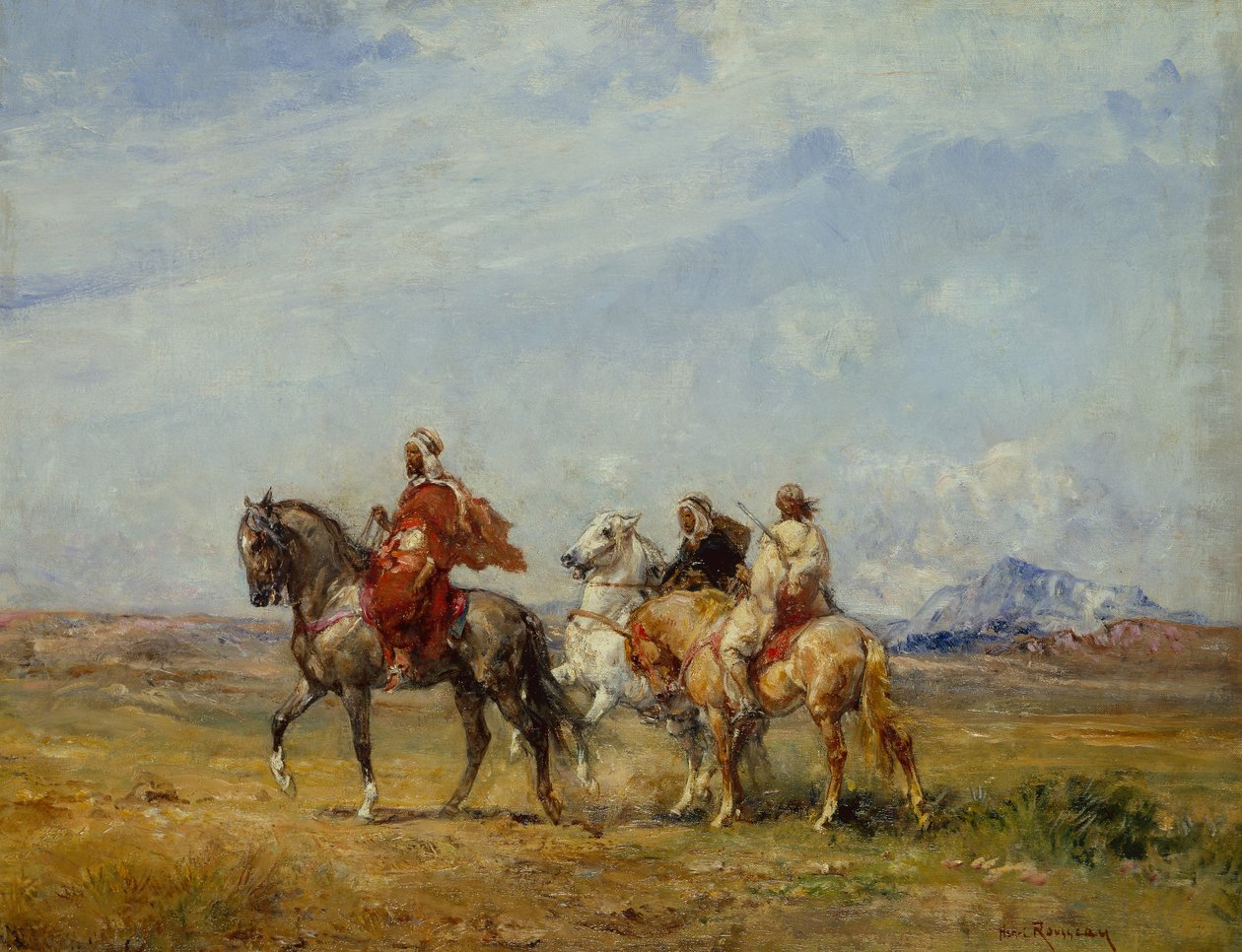 Une partie de chasse arabe - Henri Emilien Rousseau