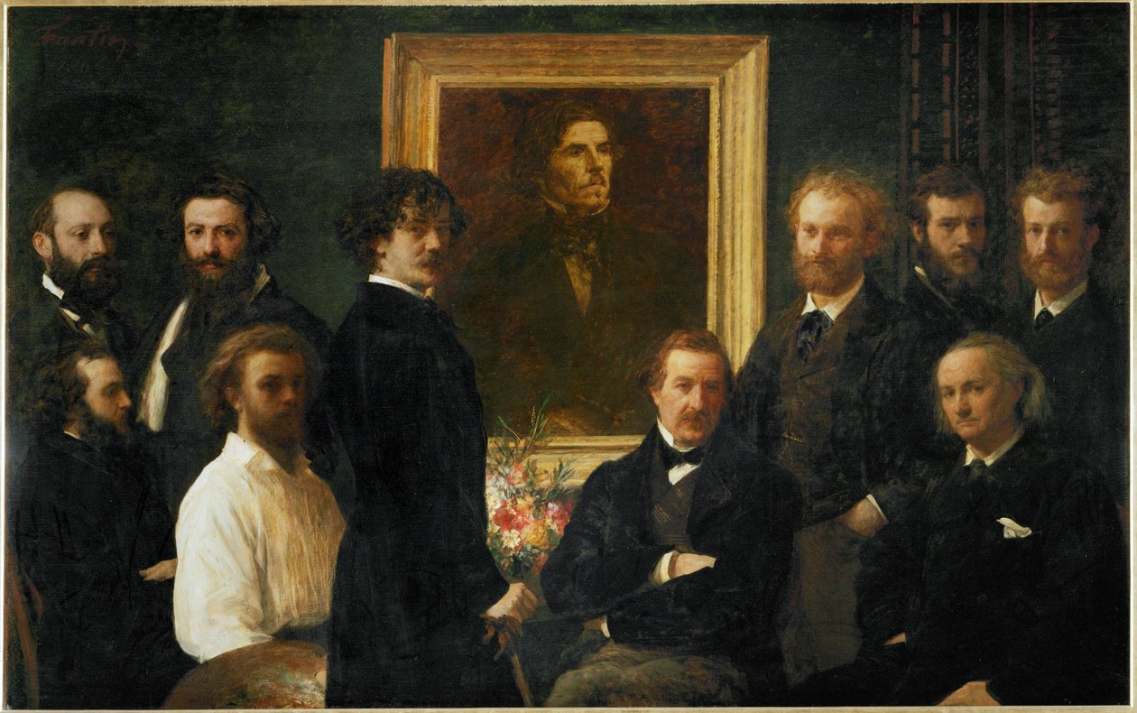 Hommage a Delacroix (oil on canvas) - Henri Fantin-Latour
