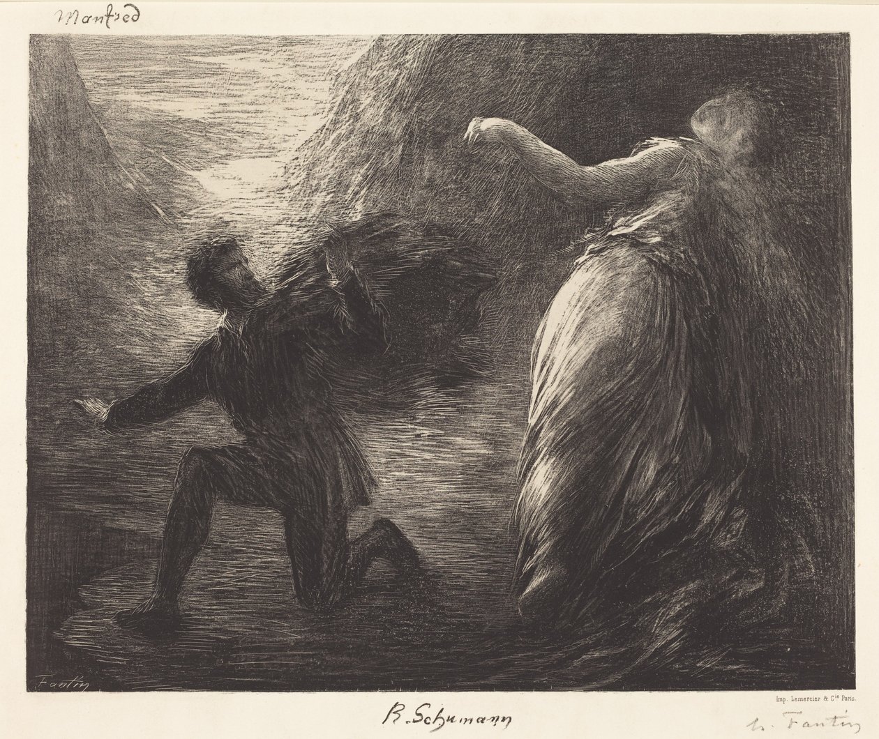 Manfred et Astarté - 1re planche - Henri Fantin-Latour