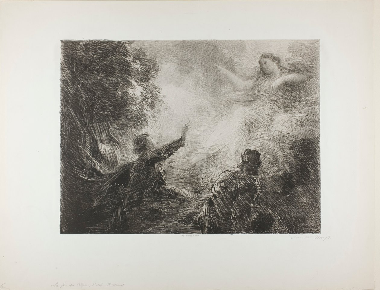 La fée des Alpes, première planche - Henri Fantin-Latour