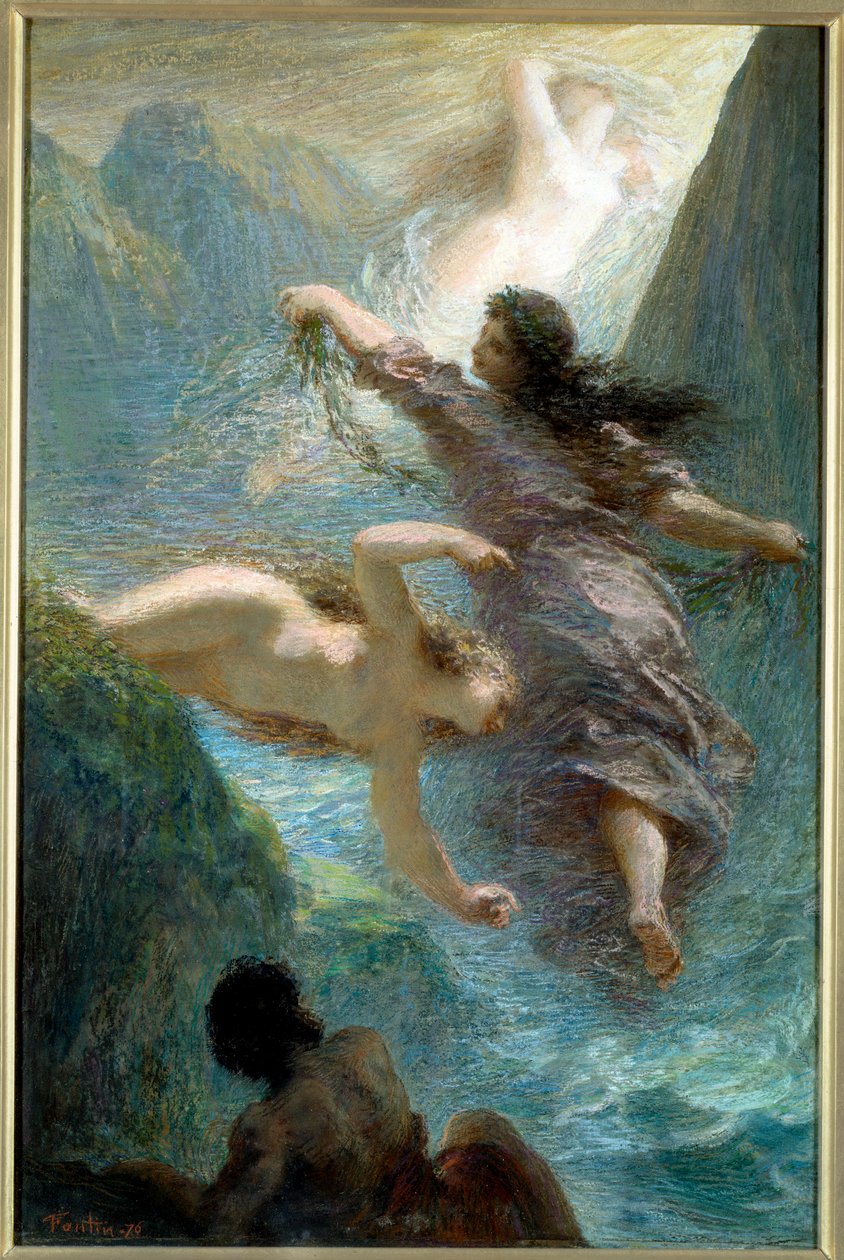 Les filles du Rhin. Pastel par Henri Fantin-Latour - Ignace Henri Jean Fantin Latour