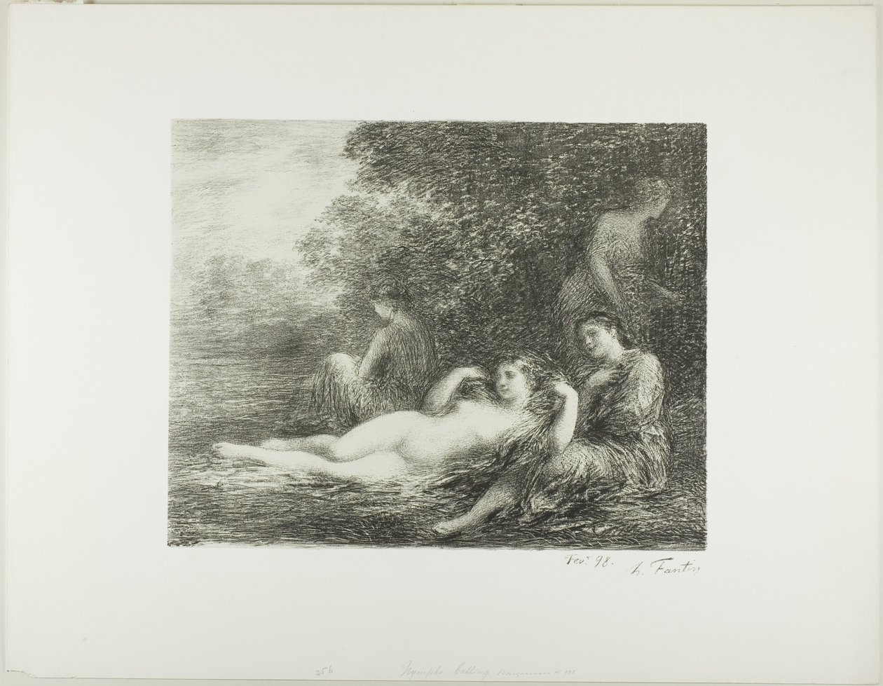 Femmes se baignant, quatrième grande planche - Ignace Henri Jean Fantin Latour