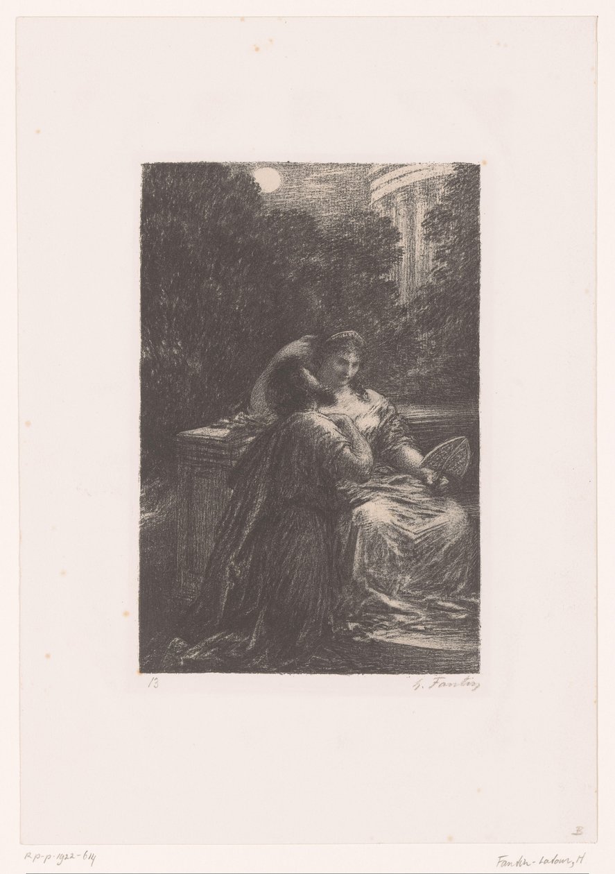 Didon et Énée au clair de lune - Ignace Henri Jean Fantin Latour
