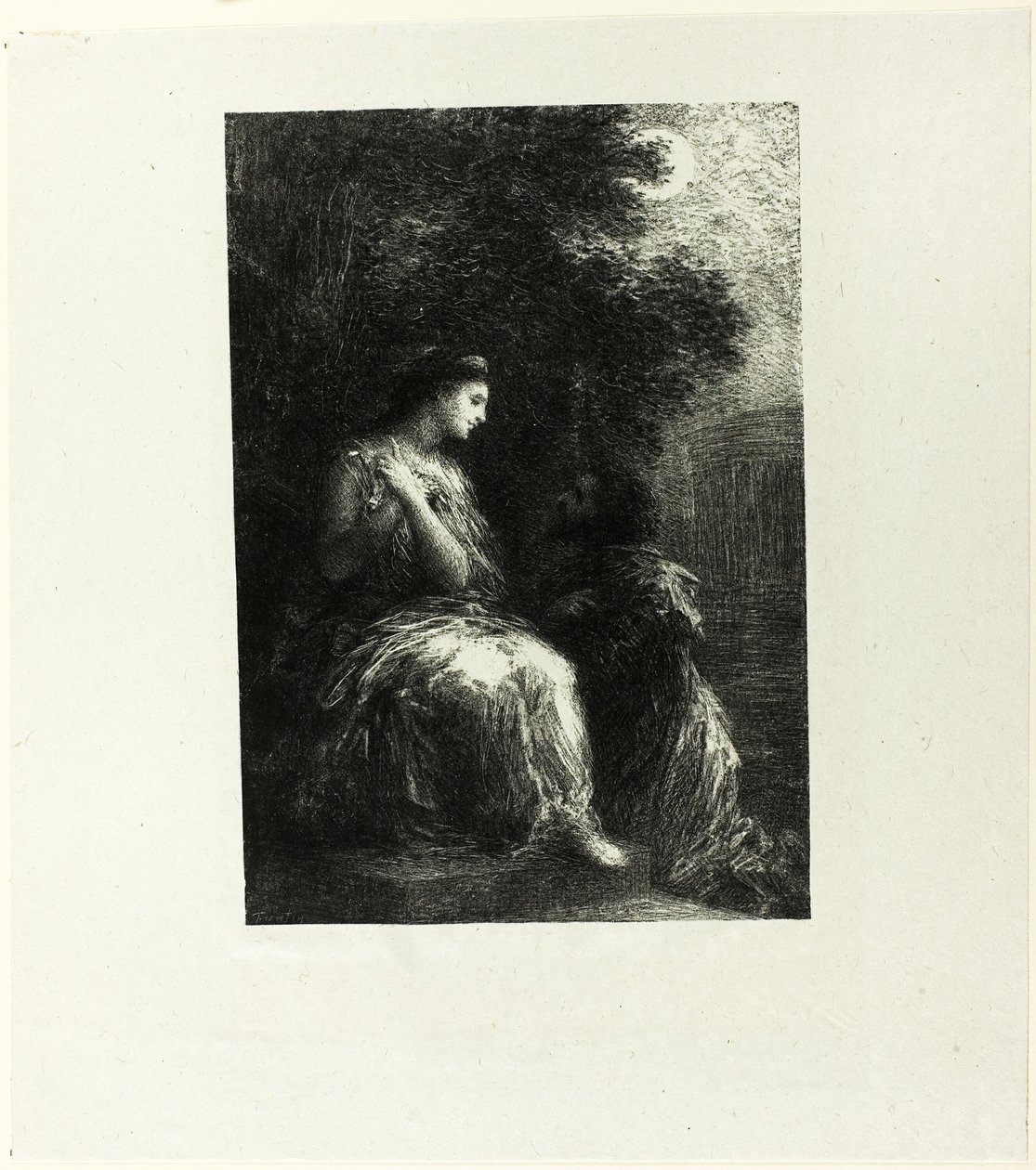 Duo des Troyens, septième planche - Ignace Henri Jean Fantin Latour