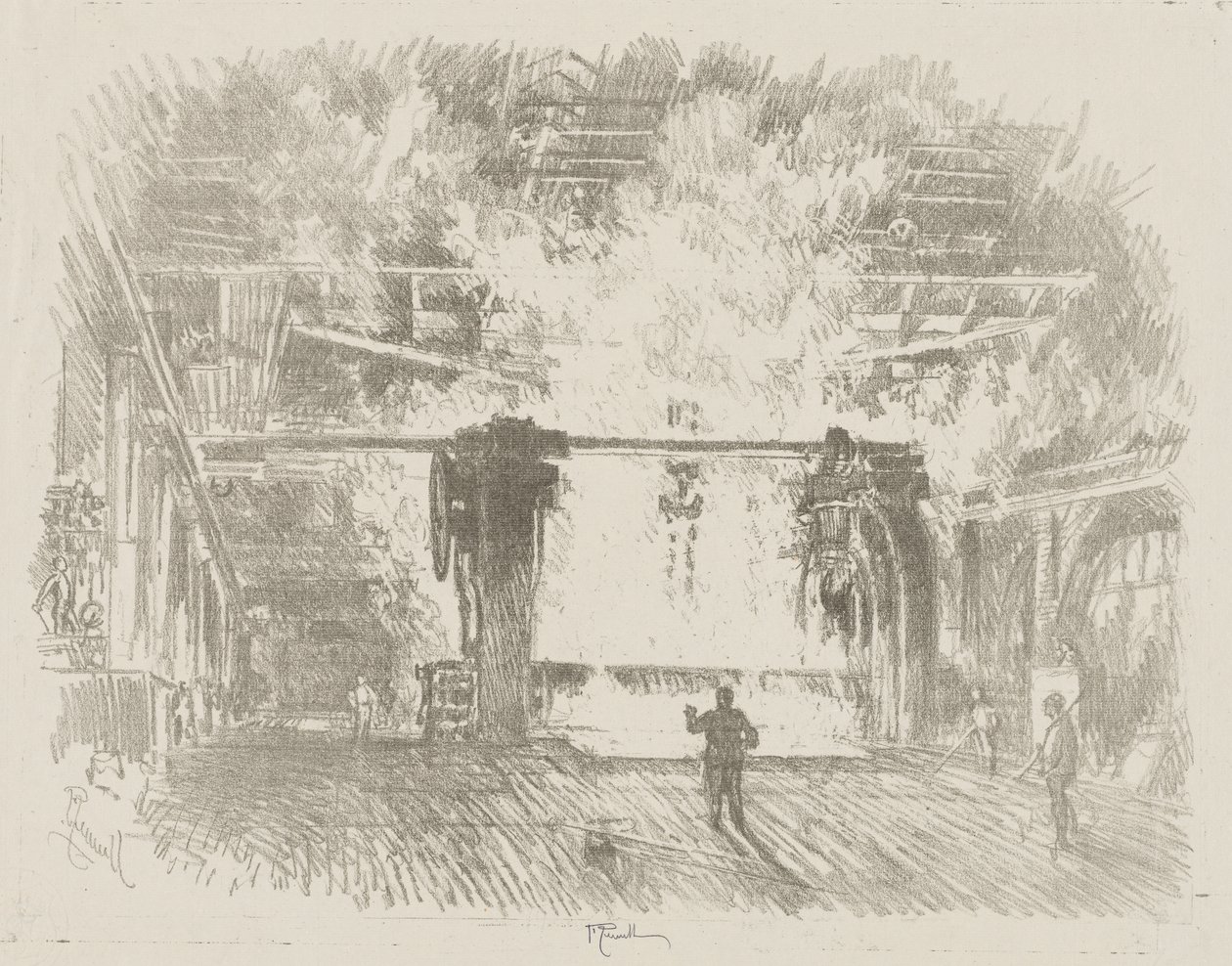 Travail de guerre anglais : Fabrication de plaques de blindage - Ignace Henri Jean Fantin Latour