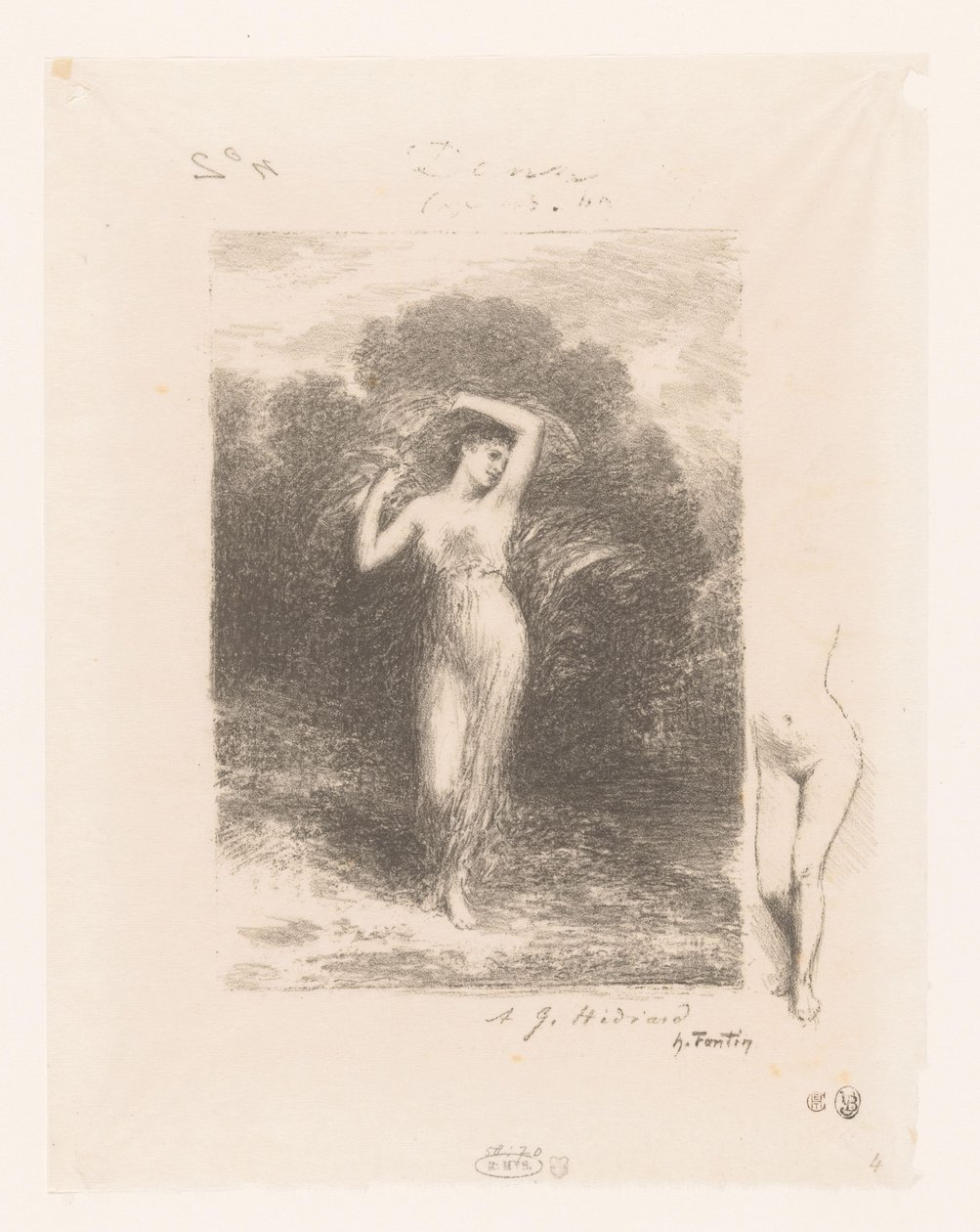 Jeune femme avec écharpe (Illustrations pour les Poésies d