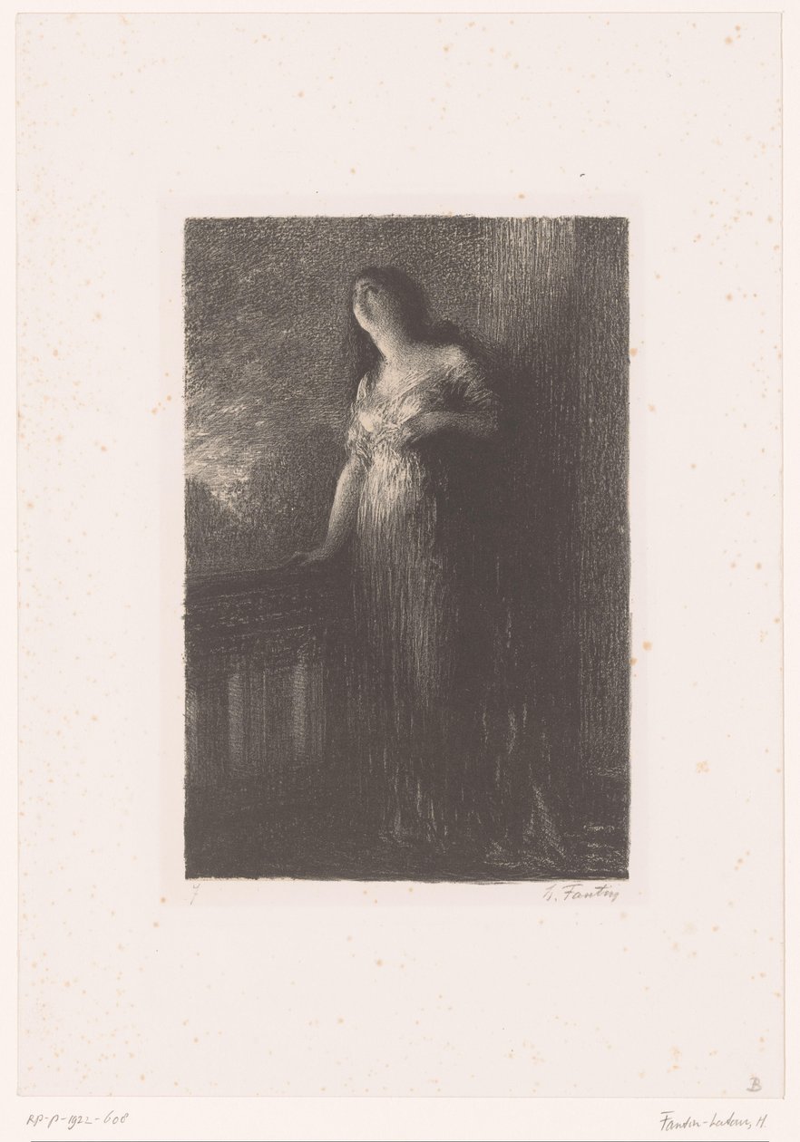 Julia sur le balcon la nuit - Ignace Henri Jean Fantin Latour