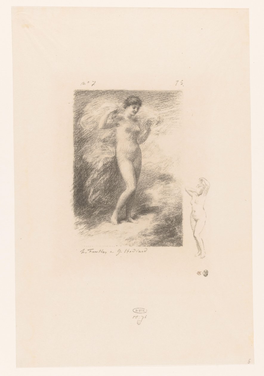 Néréide avec voile flottant - Ignace Henri Jean Fantin Latour