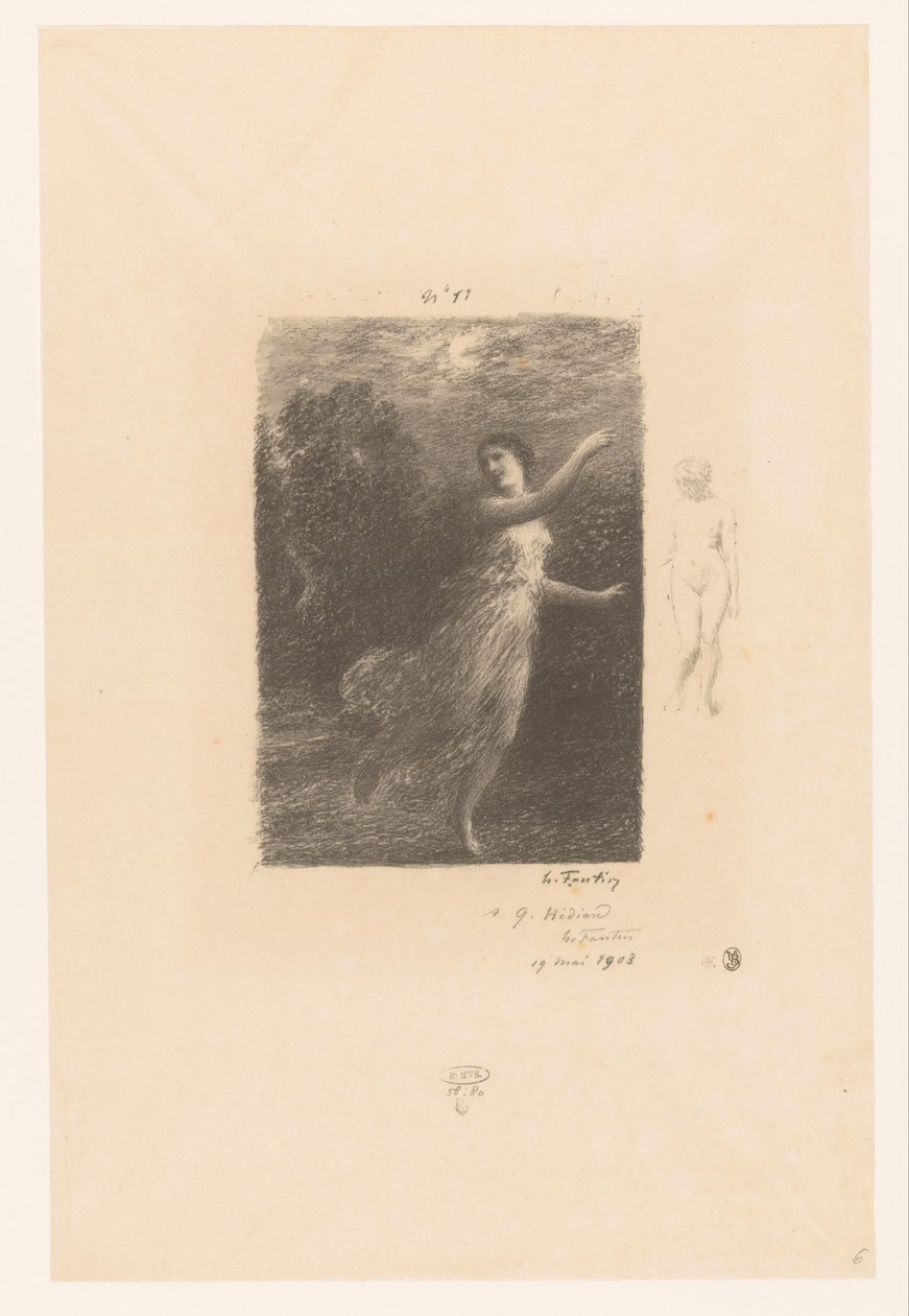 Nymphe fuyant un satyre - Ignace Henri Jean Fantin Latour