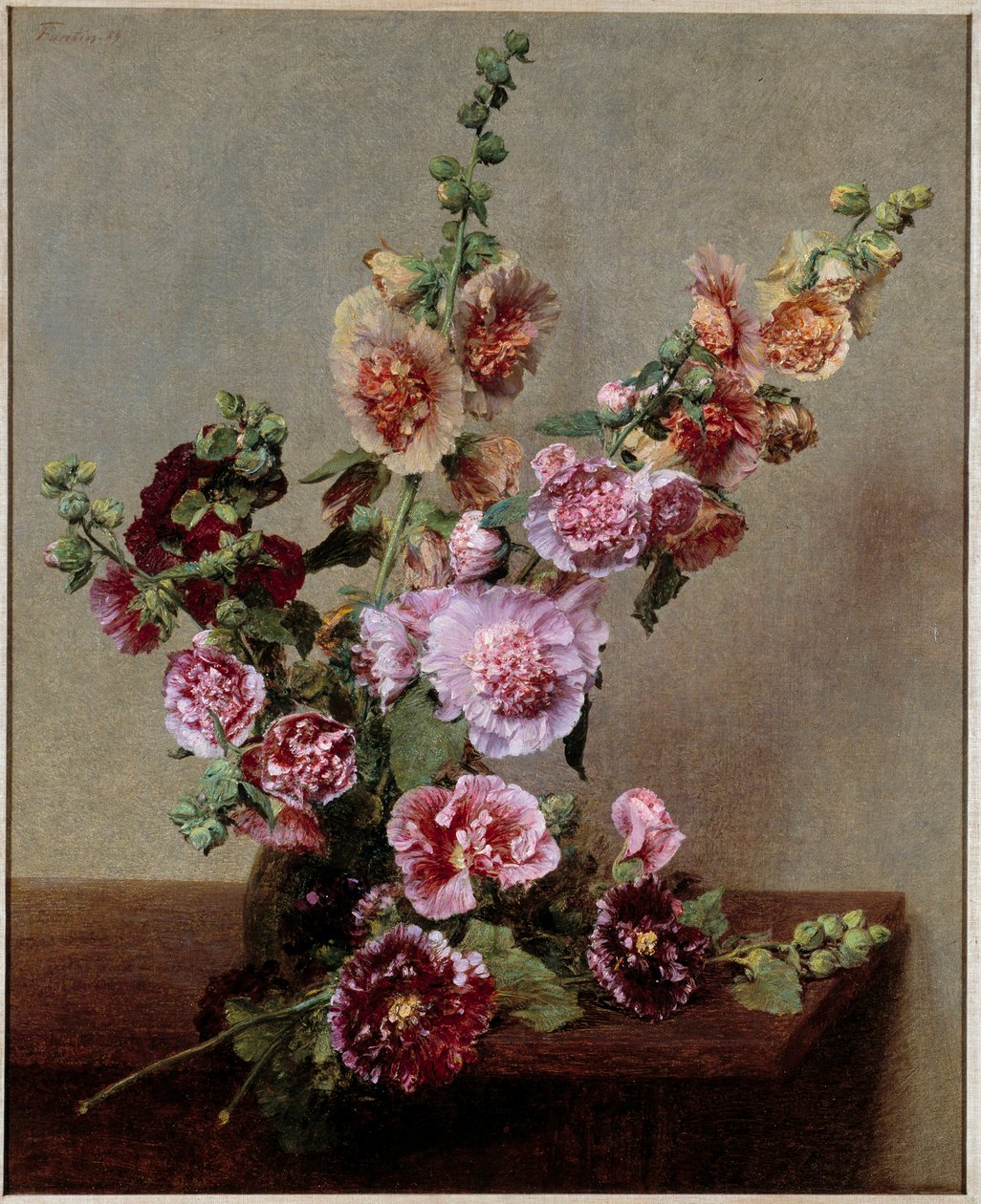 Roses trémières - Ignace Henri Jean Fantin Latour