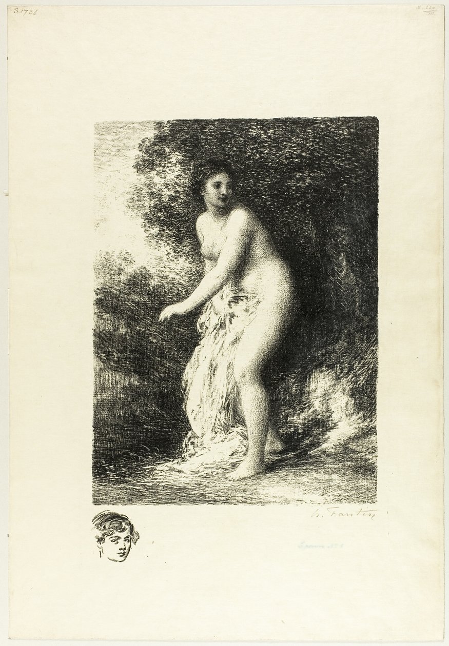 Baigneur debout, deuxième planche - Ignace Henri Jean Fantin Latour