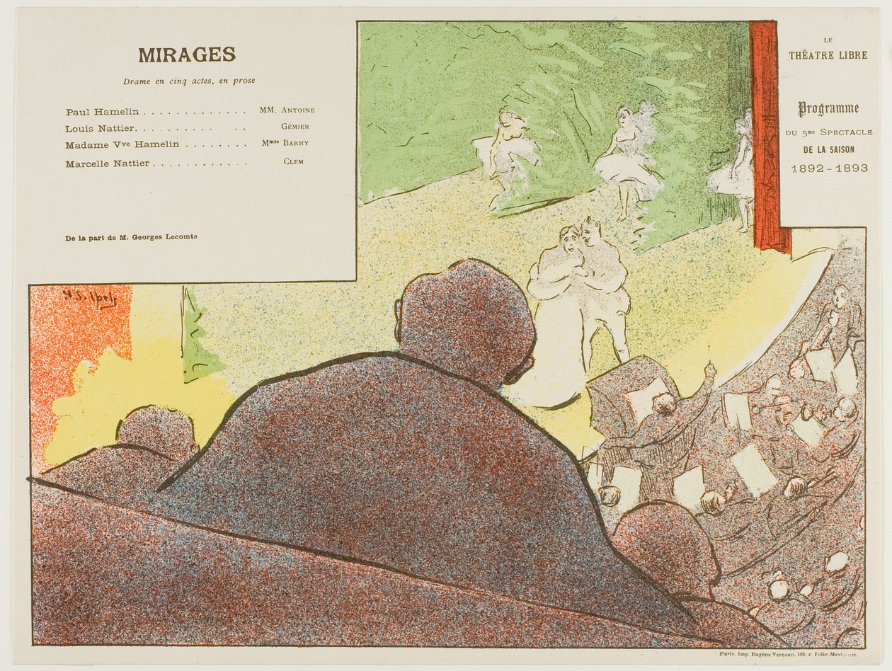 Fifth Performance: Mirages, for Le Théatre Libre - Henri Gabriel Ibels