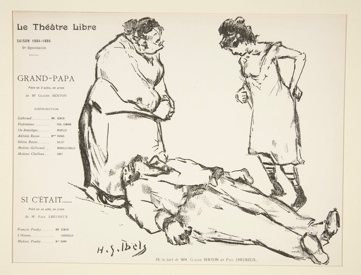 Programme du Théâtre Libre: Grand Papa - Henri Gabriel Ibels
