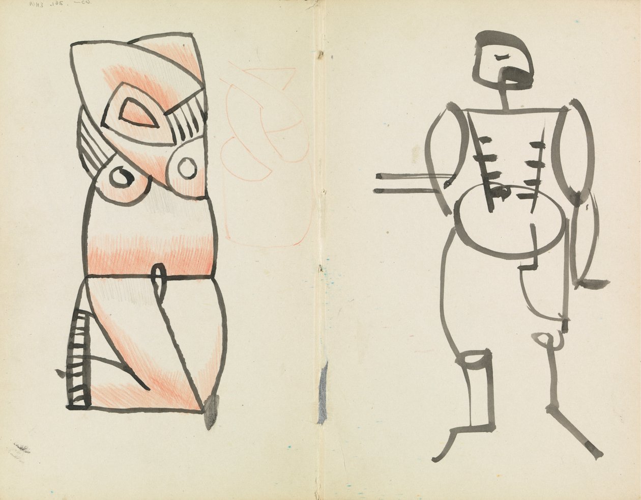 Femme accroupie et homme debout - Henri Gaudier Brzeska