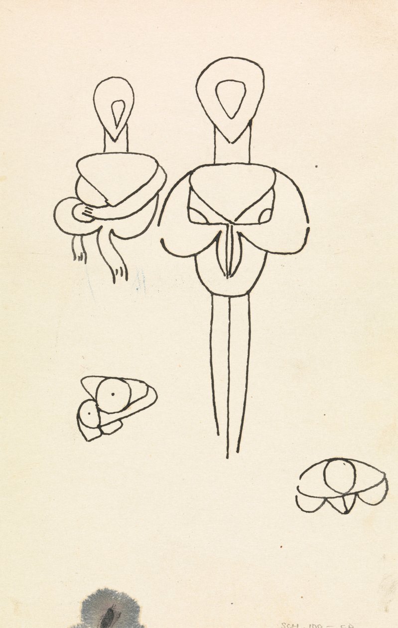 Quatre études pour deux conceptions figuratives - Henri Gaudier-Brzeska