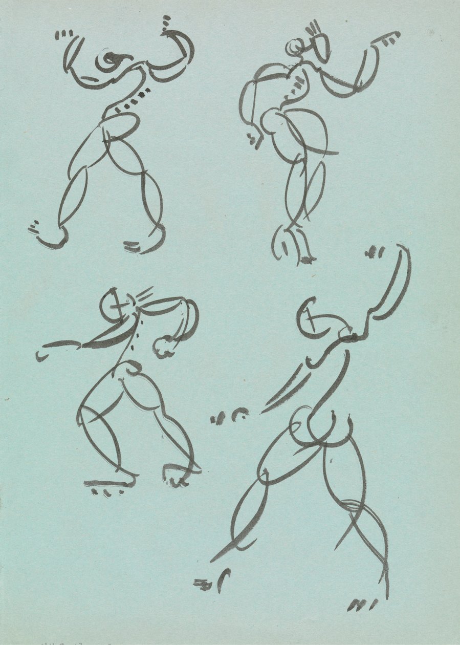 Quatre études de figures dansantes - Henri Gaudier Brzeska