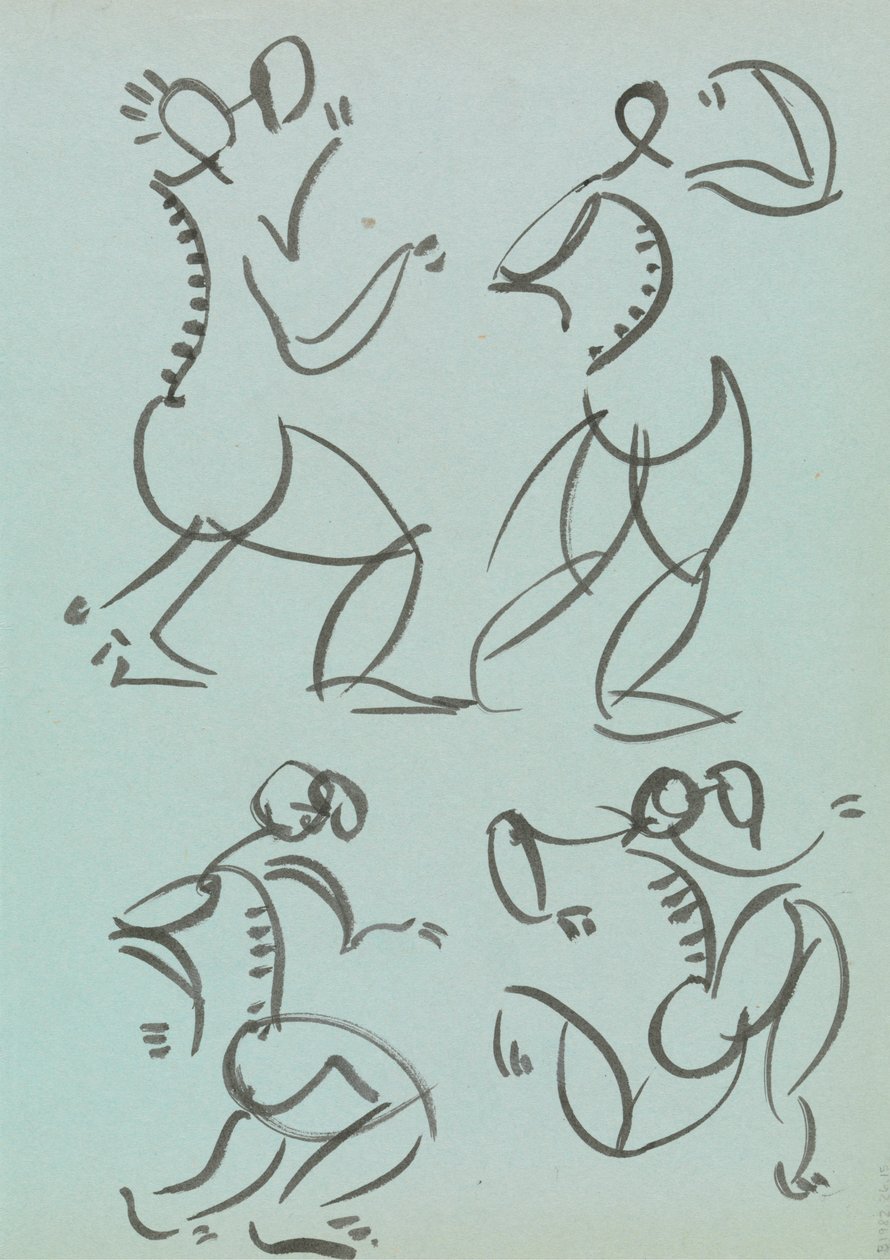 Deux figures en pied - Henri Gaudier Brzeska