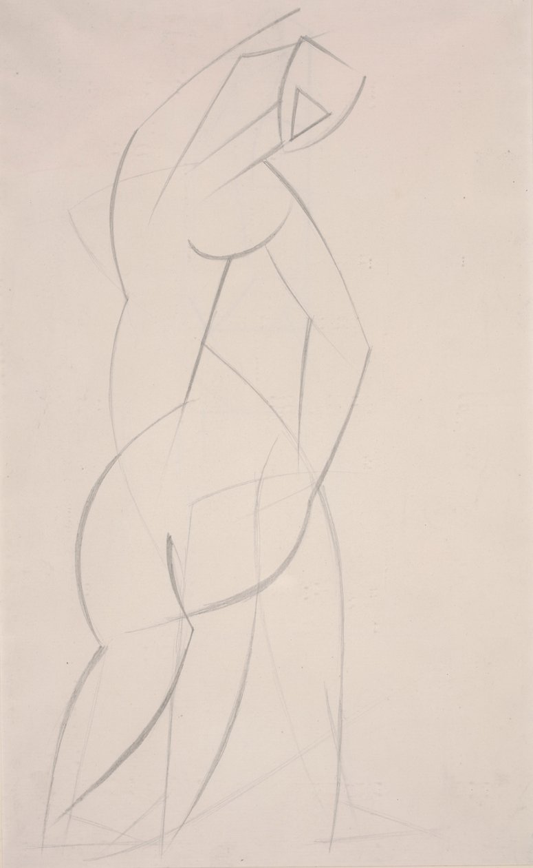 Sans titre (Étude pour Danseur de pierre rouge) - Henri Gaudier Brzeska