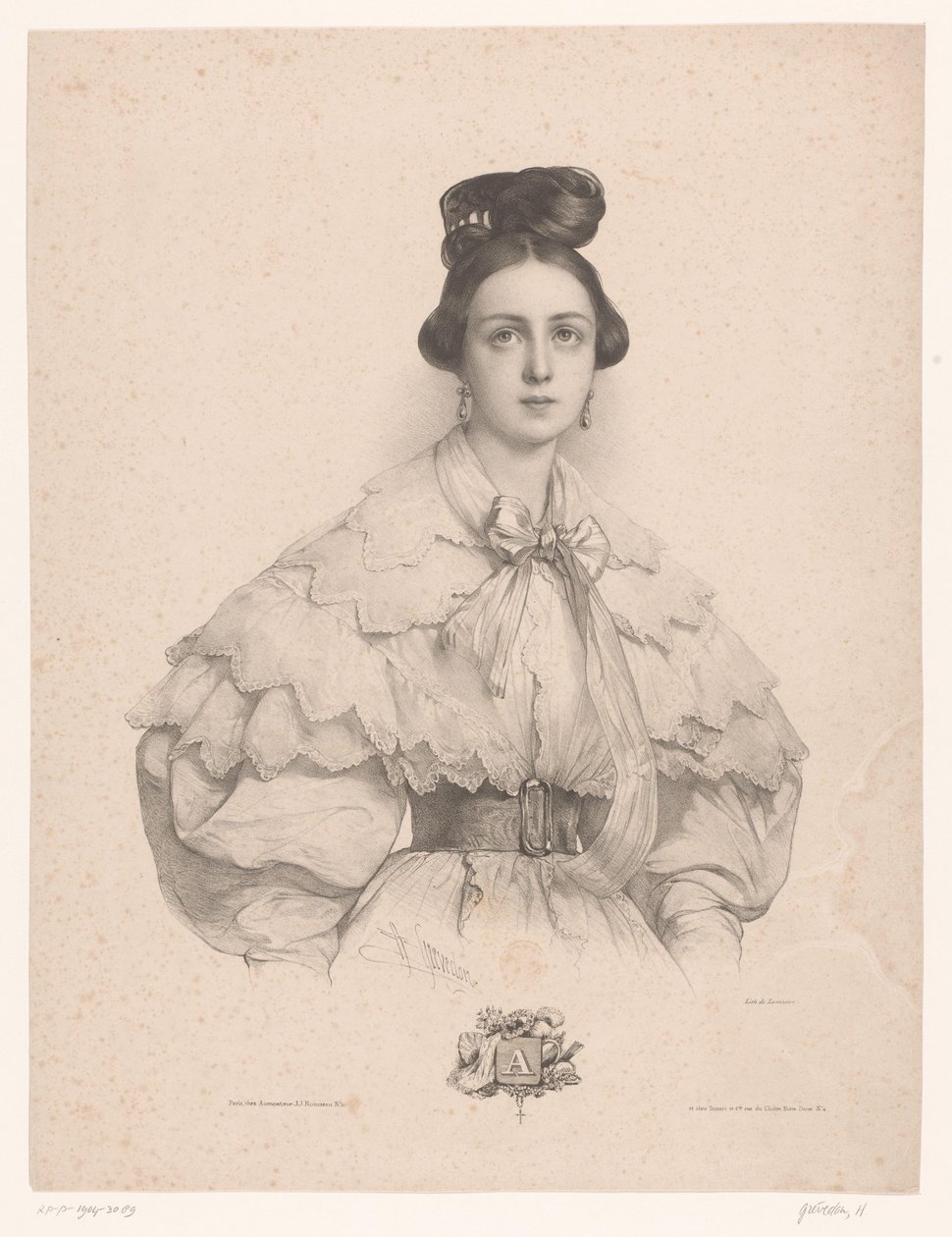 Jeune femme avec un nom commençant par la lettre A - Henri Grevedon