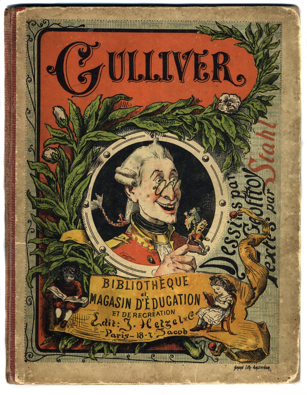 Portrait de Lemuel Gulliver. Couverture pour « Les Voyages de Gulliver » par Jonathan Swift (1667-1745) - Henri Jules Jean Geoffroy