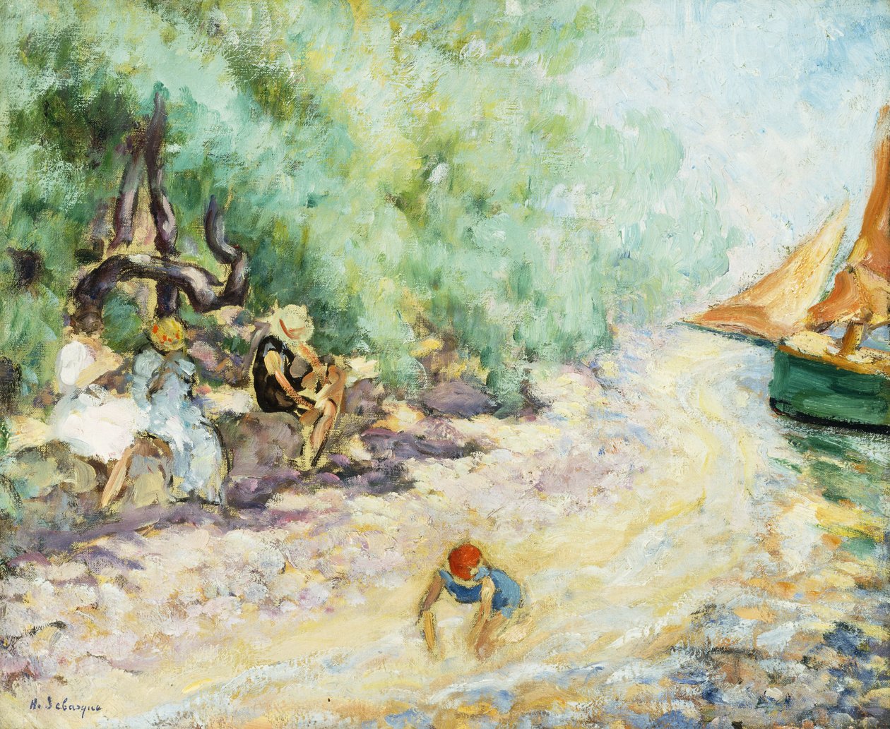 Les baigneuses au bord de la rivière - Henri Lebasque