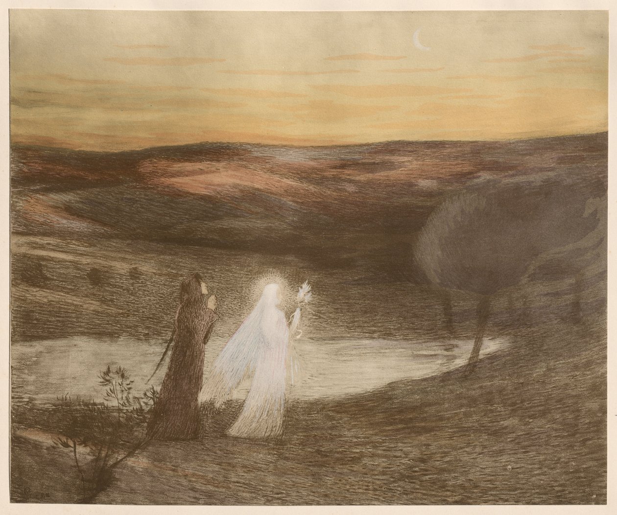 Dante rencontre Béatrice, 1898 - Henri Martin