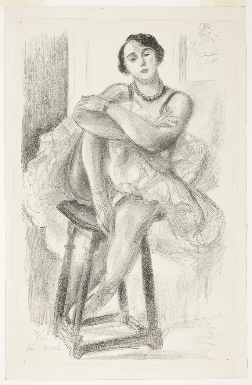 Danseuse assise sur un tabouret, extrait de Ten Dancers - Henri Matisse