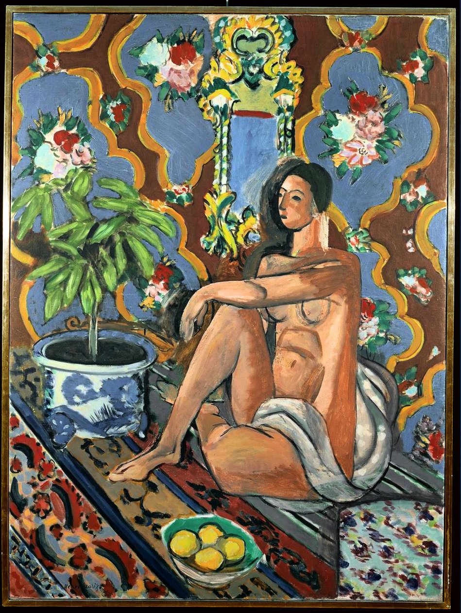 Figure décorative sur fond ornemental - Henri Matisse