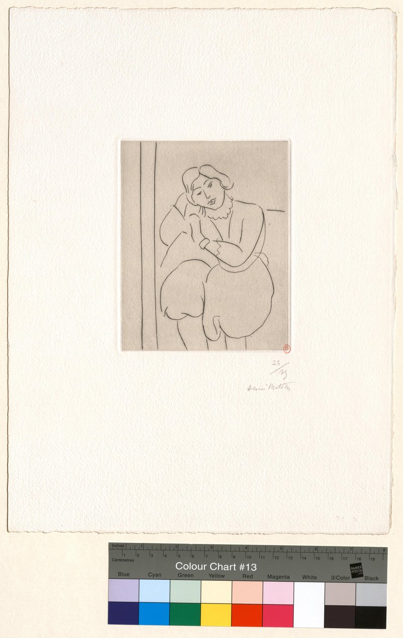Femme assise, la tête appuyée sur la main droite - Henri Matisse