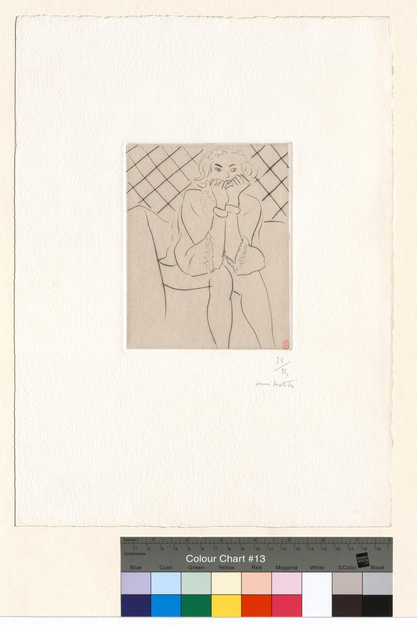 Figure assise, mains au menton - Henri Matisse